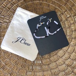 J. Crew Heart Hoop Earrings